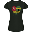 Love Togo Flag Togolese Day Football Womens Petite Cut T-Shirt Black