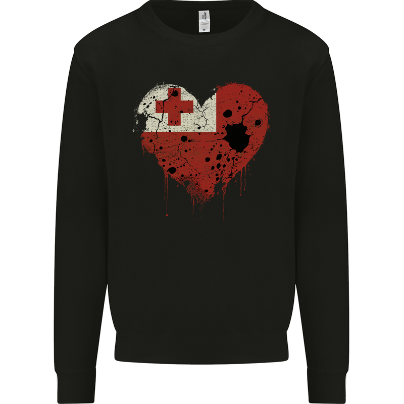 Love Tongo Flag Tongan Day Football Mens Sweatshirt Jumper Black