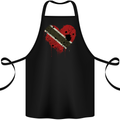 Love Trinidad and Tobago Day Football Cotton Apron 100% Organic Black