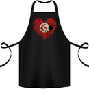 Love Tunisia Flag Tunisian Day Football Cotton Apron 100% Organic Black