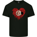 Love Tunisia Flag Tunisian Day Football Kids T-Shirt Childrens Black