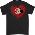 Love Tunisia Flag Tunisian Day Football Mens Gildan Cotton T-Shirt Black