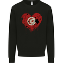 Love Tunisia Flag Tunisian Day Football Mens Sweatshirt Jumper Black