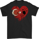 Love Turkey Flag Turkish Day Football Mens Gildan Cotton T-Shirt Black