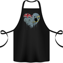 Love Tuvalu Flag Tuvaluan Day Football Cotton Apron 100% Organic Black