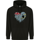Love Tuvalu Flag Tuvaluan Day Football Mens 80% Cotton Hoodie Black