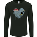 Love Tuvalu Flag Tuvaluan Day Football Mens Long Sleeve T-Shirt Black