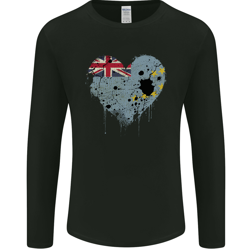 Love Tuvalu Flag Tuvaluan Day Football Mens Long Sleeve T-Shirt Black