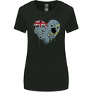 Love Tuvalu Flag Tuvaluan Day Football Womens Wider Cut T-Shirt Black