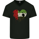 Love UAE Flag Day Emirati Day Football Mens V-Neck Cotton T-Shirt Black