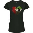 Love UAE Flag Day Emirati Day Football Womens Petite Cut T-Shirt Black