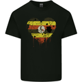 Love Uganda Flag Ugandan Day Football Kids T-Shirt Childrens Black