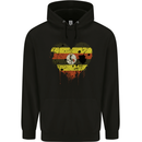 Love Uganda Flag Ugandan Day Football Mens 80% Cotton Hoodie Black