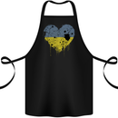 Love Ukraine Flag Ukrainian Day Football Cotton Apron 100% Organic Black