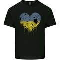 Love Ukraine Flag Ukrainian Day Football Mens Cotton T-Shirt Tee Top Black