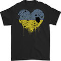 Love Ukraine Flag Ukrainian Day Football Mens Gildan Cotton T-Shirt Black