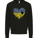 Love Ukraine Flag Ukrainian Day Football Mens Sweatshirt Jumper Black