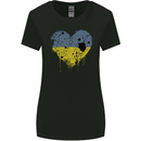 Love Ukraine Flag Ukrainian Day Football Womens Wider Cut T-Shirt Black