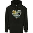 Love Uruguay Flag Uruguayan Day Football Mens 80% Cotton Hoodie Black
