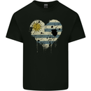 Love Uruguay Flag Uruguayan Day Football Mens Cotton T-Shirt Tee Top Black