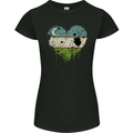 Love Uzbekistan Flag Ukbek Day Football Womens Petite Cut T-Shirt Black