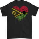 Love Vanuatu Flag Day Football Mens Gildan Cotton T-Shirt Black