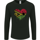Love Vanuatu Flag Day Football Mens Long Sleeve T-Shirt Black