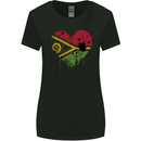 Love Vanuatu Flag Day Football Womens Wider Cut T-Shirt Black