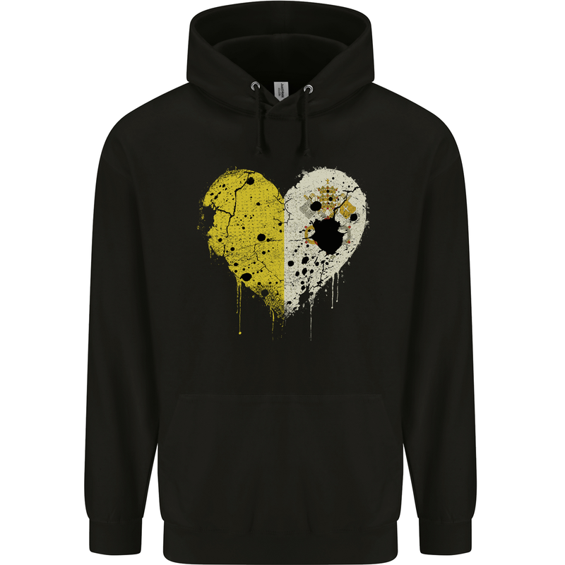 Love Vatican Flag Day Mens 80% Cotton Hoodie Black