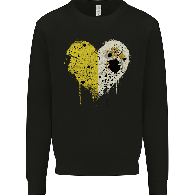 Love Vatican Flag Day Mens Sweatshirt Jumper Black