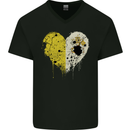 Love Vatican Flag Day Mens V-Neck Cotton T-Shirt Black