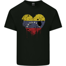 Love Venezuela Flag Venezuelans Day Football Kids T-Shirt Childrens Black