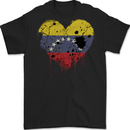 Love Venezuela Flag Venezuelans Day Football Mens Gildan Cotton T-Shirt Black