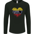 Love Venezuela Flag Venezuelans Day Football Mens Long Sleeve T-Shirt Black