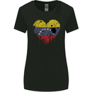 Love Venezuela Flag Venezuelans Day Football Womens Wider Cut T-Shirt Black