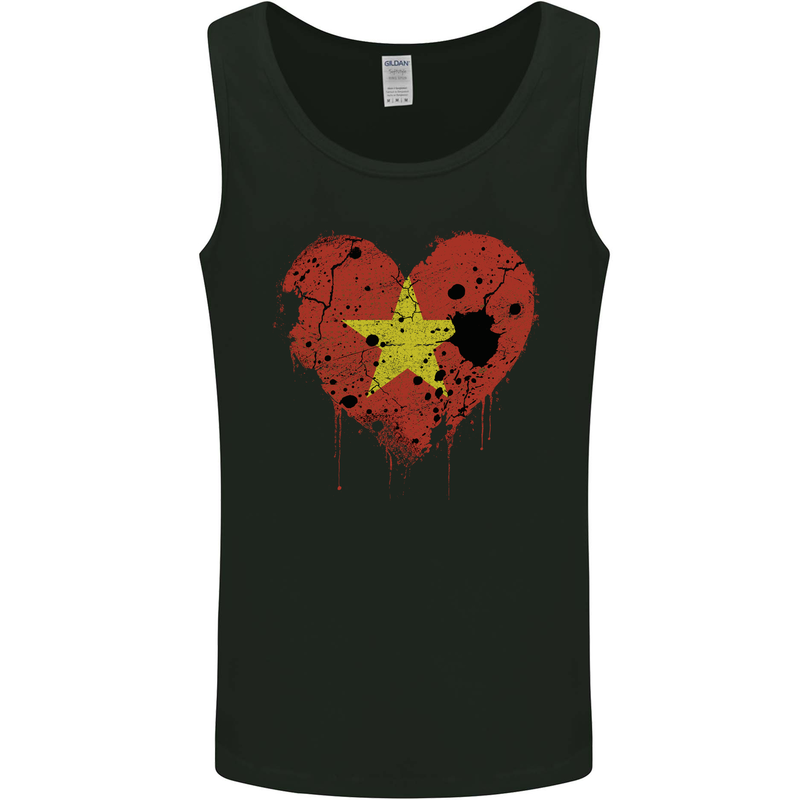 Love Vietnam Flag Vietnamese Day Football Mens Vest Tank Top Black