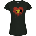 Love Vietnam Flag Vietnamese Day Football Womens Petite Cut T-Shirt Black