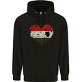 Love Yemen Flag Yemeni Day Football Childrens Kids Hoodie Black