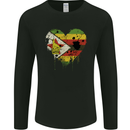 Love Zimbabwe Flag Zimbabwean Day Football Mens Long Sleeve T-Shirt Black