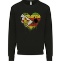 Love Zimbabwe Flag Zimbabwean Day Football Mens Sweatshirt Jumper Black