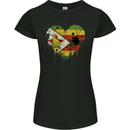 Love Zimbabwe Flag Zimbabwean Day Football Womens Petite Cut T-Shirt Black