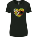 Love Zimbabwe Flag Zimbabwean Day Football Womens Wider Cut T-Shirt Black