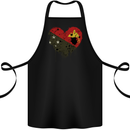 Love  Papua New Guinea Flag Day Football Cotton Apron 100% Organic Black