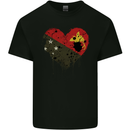 Love  Papua New Guinea Flag Day Football Kids T-Shirt Childrens Black