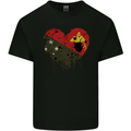 Love  Papua New Guinea Flag Day Football Mens Cotton T-Shirt Tee Top Black