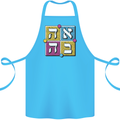Love in Written in Hebrew Cotton Apron 100% Organic Turquoise
