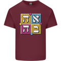 Love in Written in Hebrew Mens Cotton T-Shirt Tee Top Maroon