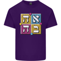 Love in Written in Hebrew Mens Cotton T-Shirt Tee Top Purple