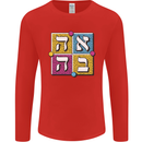 Love in Written in Hebrew Mens Long Sleeve T-Shirt Red