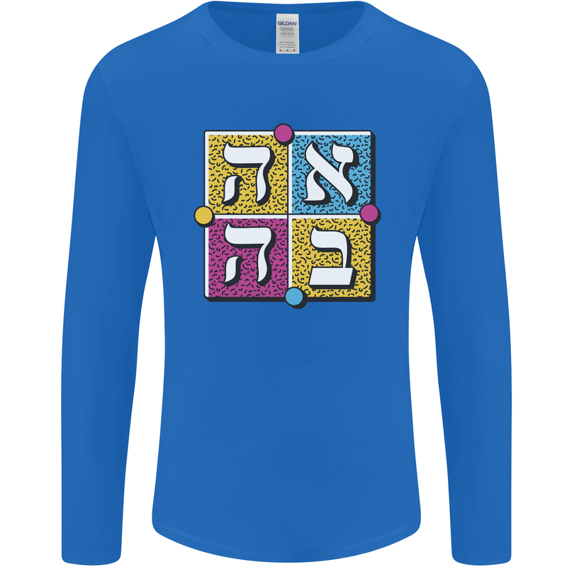 Love in Written in Hebrew Mens Long Sleeve T-Shirt Royal Blue